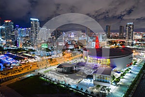 AA Arena Miami Downtown city scene