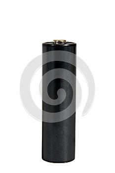 AA battery black on white background, isolated