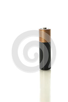 AA battery on white with clipping path photo