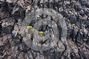 aa lava with rough, jagged surface photo