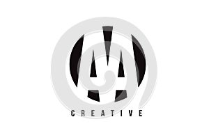 AA A White Letter Logo Design with Circle Background.