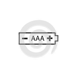 AAA battery icon, Stock Vector illustration isolated on white background