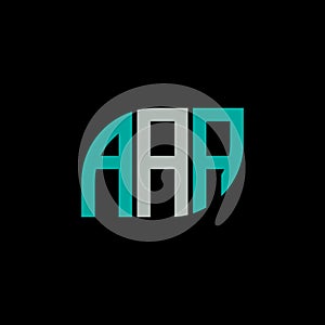 AAA letter logo design on black background.AAA creative initials letter logo concept.AAA letter design