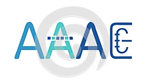 AAAE Text Logo, Alphabetic Brand Identity, vector design Generative AI