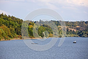 Aabach lake dam in germany