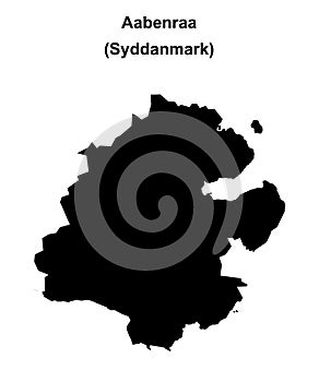 Aabenraa outline map