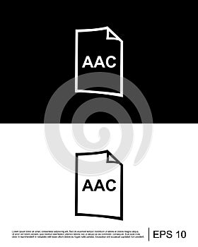 aac file format icon template