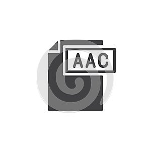 Aac format document icon vector