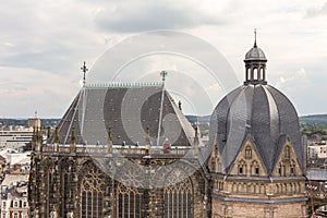 Aachen kaiserdom and cityscape photo