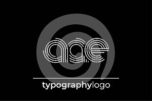AAE modern geometric typography logo