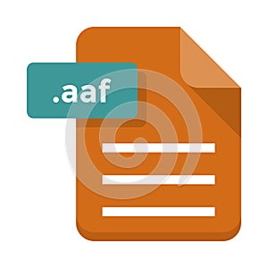 Aaf file vector flat icon