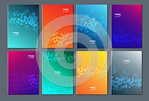 Minimal modern cover design. Dynamic colorful gradients. Future geometric patterns. Blue, pink, yellow, green, orange, purple plac