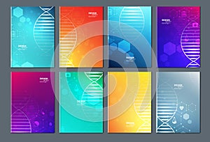 Minimal modern cover design. Dynamic colorful gradients. Future geometric patterns. Blue, pink, yellow, green, orange, purple plac