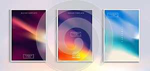 Minimal modern cover design. Dynamic colorful gradients. Future geometric patterns. Blue, pink, yellow, green, orange, purple plac