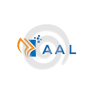 AAL credit repair accounting logo design on white background. AAL creative initials Growth graph letter logo concept. AAL business