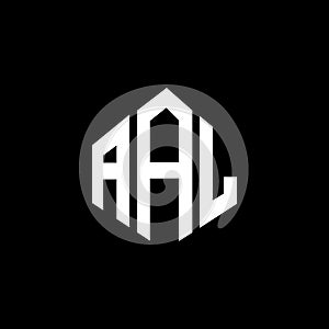 AAL letter logo design on black background.AAL creative initials letter logo concept.AAL letter design