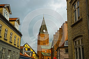 Aalborg, Denmark: Monastery Of The Virgin Mary. Beautiful Catholic Church in the old town