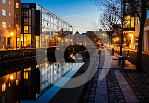 Aalborg evening in the blue hour