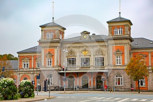 Aalborg railway station or Aalborg BanegÃ¥rd which opened in 1869, city center, Aalborg, Denmark, Scandinavia