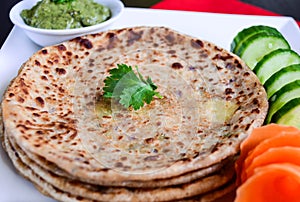 Aaloo Paratha or Potato Stuffed Flatbread