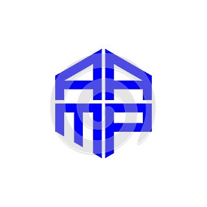 AAMP letter logo creative design with vector graphic,