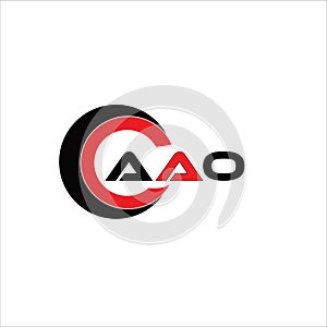 AAO creative minimalist letter logo. AAO unique vector initials alphabet letter logo design