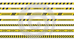 Stay at home quarantine lockdown label and warning, stop coronavirus COVID-19 spreading. safe lettering typography poster with tex