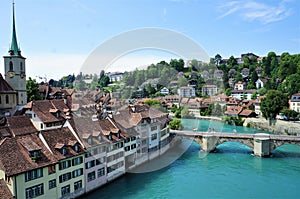 The Aar river in Bern, Switzerland