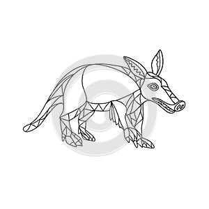 Aardvark Black and White Mono Line