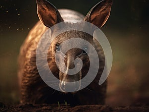 Aardvark portrait created with Generative AI technology