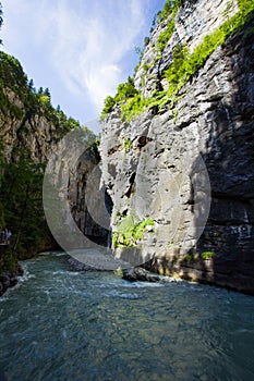 Aareschlucht in the Swiss mountains bernese oberland