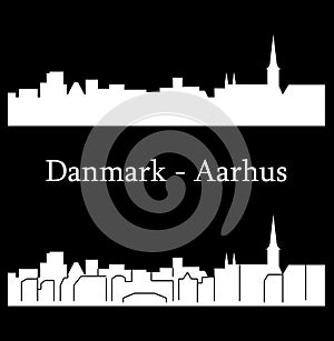 Aarhus, Denmark ( Danmark ) city silhouette
