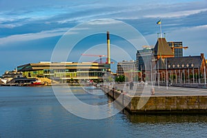 Aarhus, Denmark, June 14, 2022: Dokk1 building and Toldboden hou