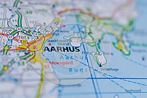 Aarhus on map