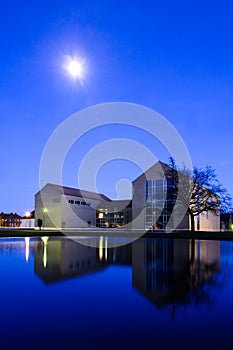 Aarhus University campus - evening blue