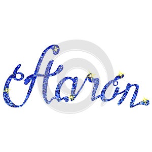 Aaron name lettering tinsels