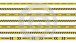 Stay at home quarantine lockdown label and warning, stop coronavirus COVID-19 spreading. safe lettering typography poster with tex
