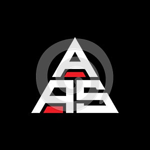 AAS triangle letter logo design with triangle shape. AAS triangle logo design monogram. AAS triangle vector logo template with red