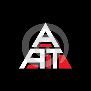 AAS triangle letter logo design with triangle shape. AAS triangle logo design monogram. AAS triangle vector logo template with red