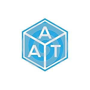 AAT letter logo design on black background. AAT creative initials letter logo concept. AAT letter design