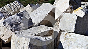 Limestone blocks for garden wall