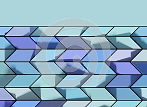 Abstract blue chevron pattern background