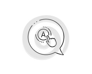 Ab testing line icon. Ui test button sign. Vector