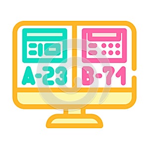 ab testing ux ui design color icon vector illustration