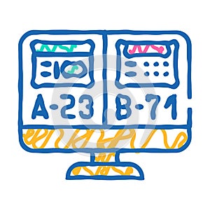 ab testing ux ui design icon doodle illustration