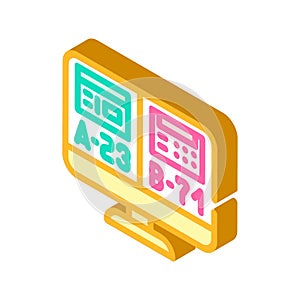 ab testing ux ui design isometric icon vector illustration