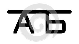 AB Text Icon, Alphabetical Sorting, vector design Generative AI