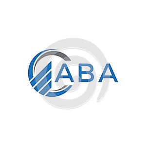 ABA Flat accounting logo design on white background. ABA creative initials Growth graph letter logo concept. ABA business finance