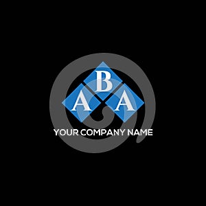 ABA letter logo design on BLACK background. ABA creative initials letter logo concept. ABA letter design