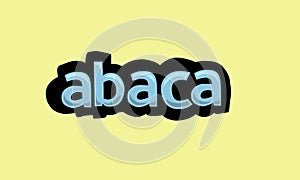 ABACA writing vector design on a yellow background photo